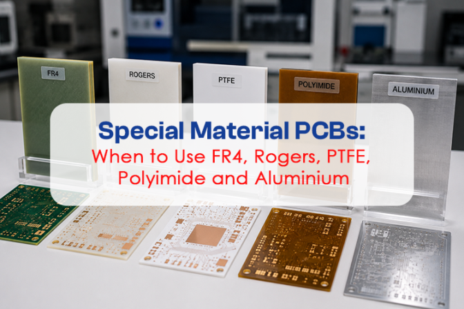 Special Material PCBs: When to Use FR4, Rogers, PTFE, Polyimide and Aluminium