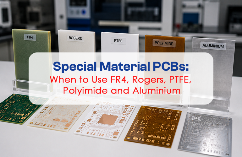 Special Material PCBs: When to Use FR4, Rogers, PTFE, Polyimide and Aluminium
